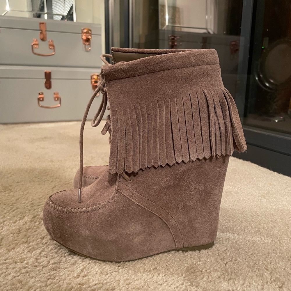 Steve Madden Suede Wedge Booties